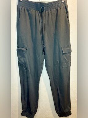 Sky and Sparrow Cargo Joggers Women’s Size Large Olive Green Casual Pants
